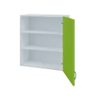 MH - 65D horní skříňka, 1-dveřová, pravá, 770x654x440, korpus bílý, dvířko jarní zeleň